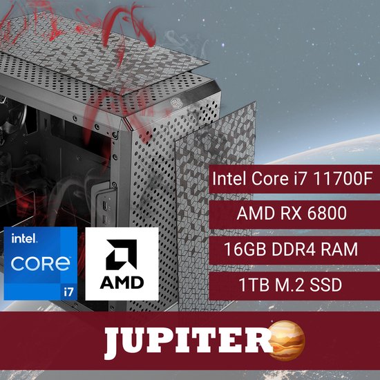 Jupiter Game PC Intel i7-11700F, AMD RX 6800 16GB, 16GB 3200Mhz DDR4 ...