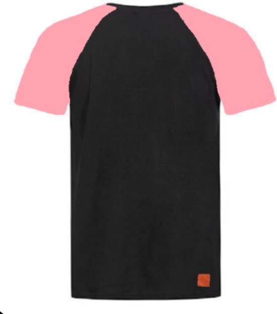 T-shirt zwart roze maat 48