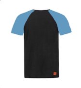 T-shirt zwart blauw maat 48