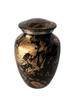 Midi Urn Verdeel urn - Dieren urn Gold Black Swirl 14490B