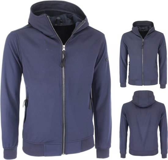 Mad Ink Klassieke effen trui met capuchon voor heren (22 kleuren), Wit, M