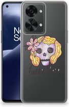 Siliconen Hoesje OnePlus Nord 2T GSM Hoesje Boho Skull
