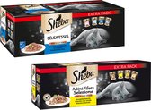 Sheba natte voeding kat - DUO PACK - verschillende smaken - 80 stuks - 6800 gram