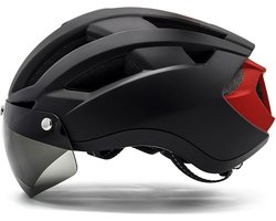 Lightyourbike ® VISION 1 - Fietshelm met Vizier & Verlichting - Elektrische fiets, Racefiets & MTB - Zwart