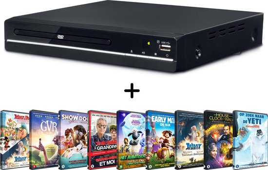 Denver DVD speler met HDMI - 10 Gratis DVD films - (Shaun het Schaap, Asterix, De GVR, + meer) - DVH7787MK2