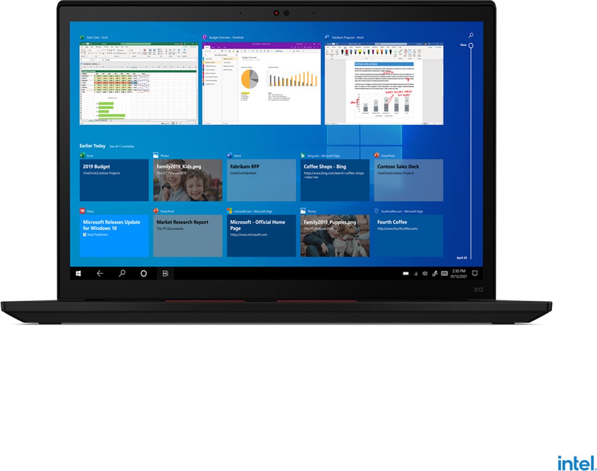 Lenovo ThinkPad X13 Gen 2 (Intel) Intel® Core™ i5 i5-1135G7 Laptop 33,8 cm (13.3") WUXGA 16 GB LPDDR4x-SDRAM 256 GB SSD Wi-Fi 6 (802.11ax) Windows 10 Pro Engels Zwart
