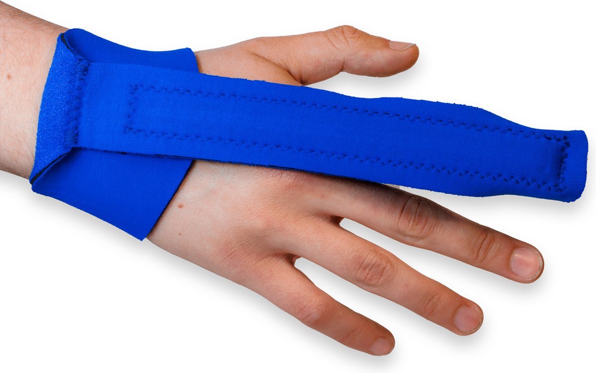 Vingerspalk - Geschikt voor alle vingers - Blauw - Middel vinger - One size - Extra ondersteuning - Vingerbrace - Spalk