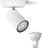 Philips myLiving Kosipo Opbouwspot Wit - 1 Lichtpunt - Spotjes Opbouw Incl. Philips Hue White & Color Ambiance GU10 - Bluetooth