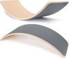 foto van Balansbord Origineel Grijs - Balance Board duurzaam wobbel speelgoed voor Kinderen - Balansbord Vilt – Grijs – 90 x 30 cm