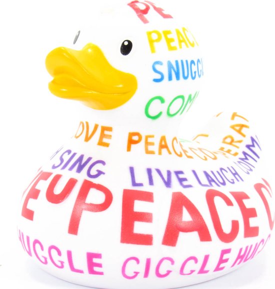 BudDuck Luxury Badeendje - Positive Poem Duck - Badspeelgoed van BudDuck — afbeelding 5