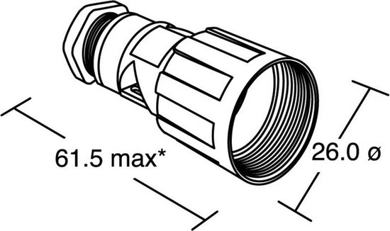 Bulgin PX0800 Ronde connector Stekker - Inbouw - IP68 - 1 stuk(s) | bol