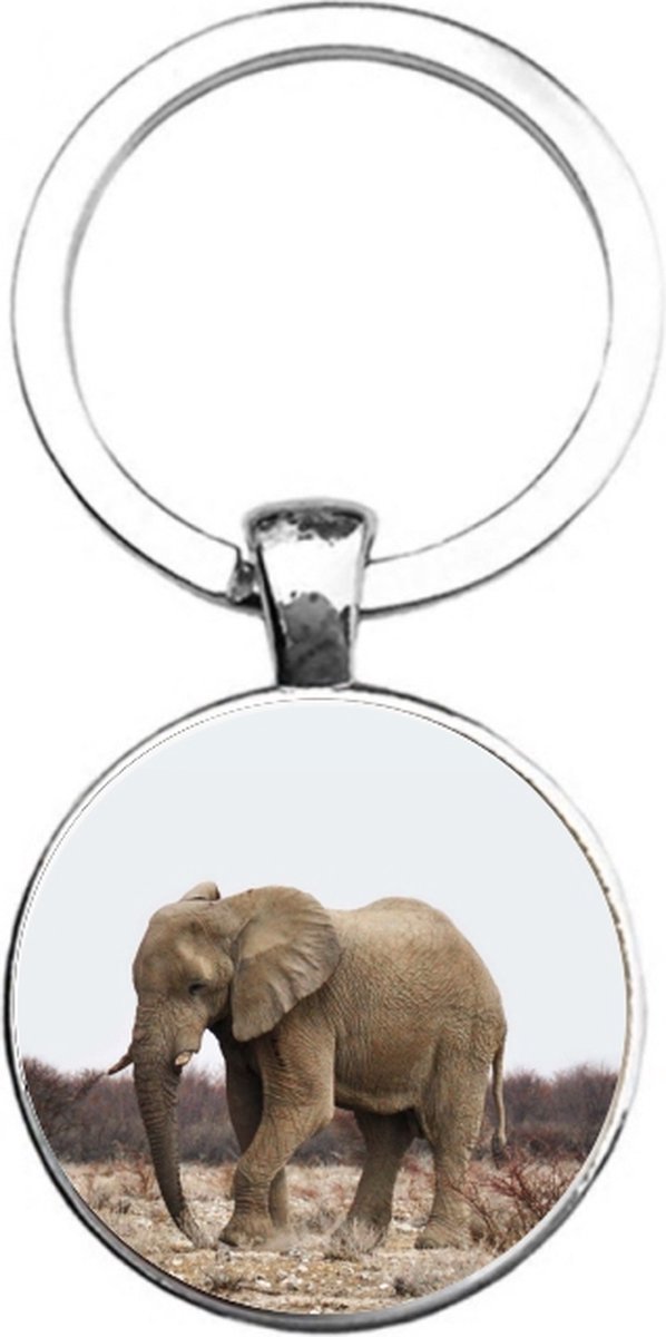 Sleutelhanger Glas - Olifant