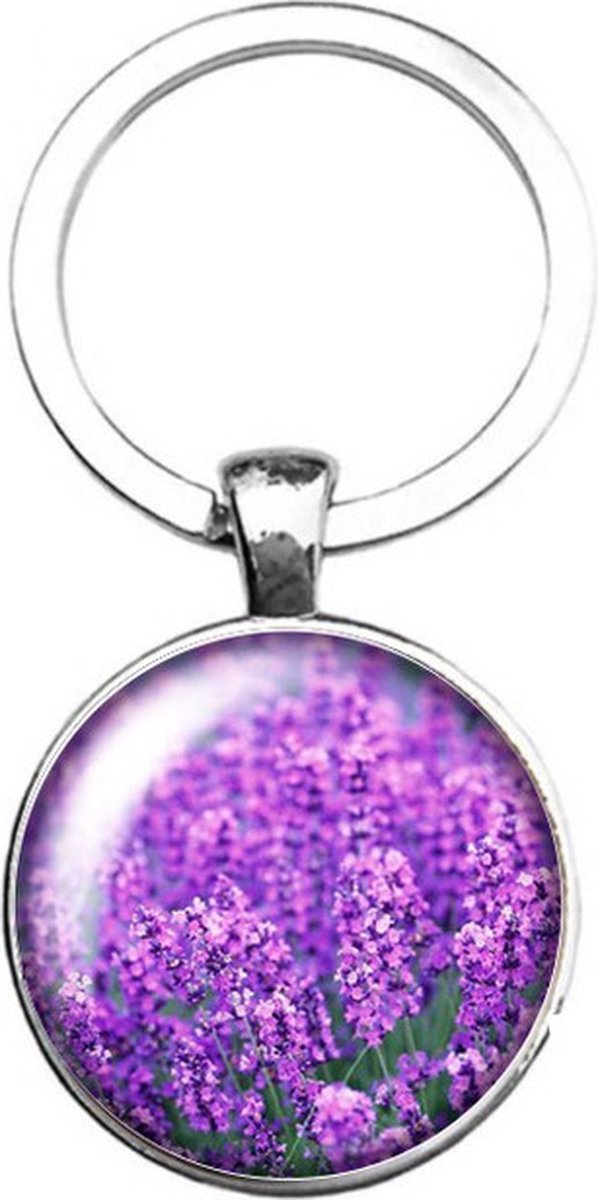 Sleutelhanger Glas - Lavendel