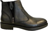 Herenschoenen- Chelsea Boots- Halfhoge leren Schoenen- Enkellaarzen 1002- Leather- Zwart- Maat 43