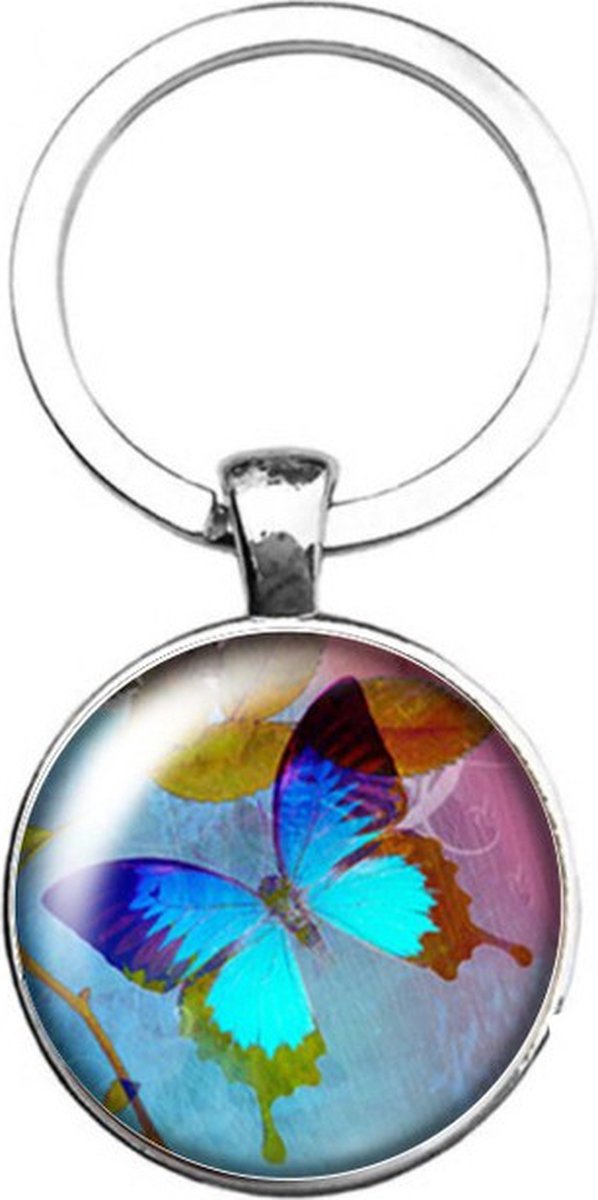 Sleutelhanger Glas - Vlinder