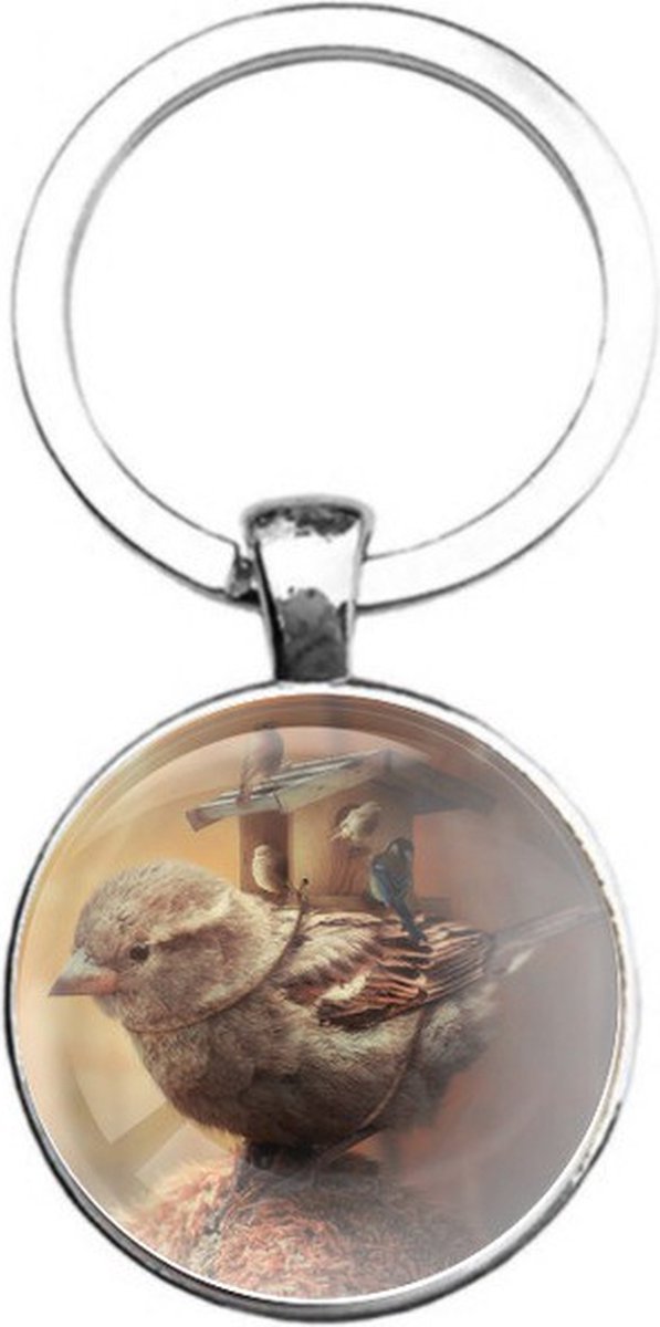 Sleutelhanger Glas - Vogel