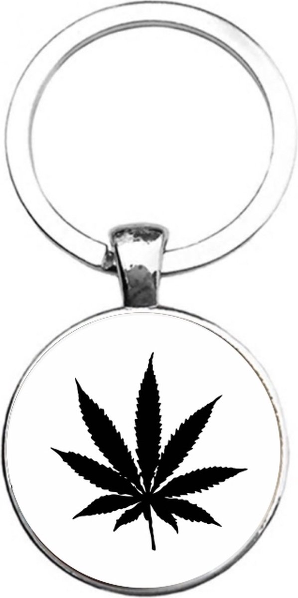 Sleutelhanger Glas - Weed
