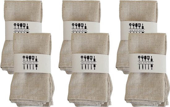 Baumwolle-Klinik 12 Stuks 100% Katoen Diner Servetten 50 X 50 Cm Stoffen Servetten Met Franjes Bruiloft Servetten Zachte En Machine Wasbare Set Van 12 Doek Diner Servetten Geel