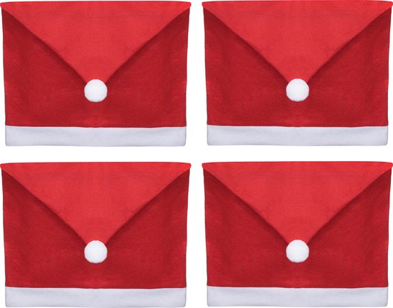 Housse de Chaise Springos Noël | Housses de Housses de siège de Noël | Décoration de Noël pour l'intérieur | 1 pièce | rouge blanc