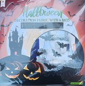 Totally Halloween | Spooky Decoratie Stof + 6 Vleermuizen | Grijs | 55 x 420 cm - Versiering.
