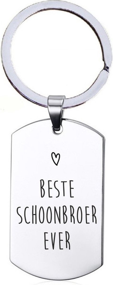 Sleutelhanger RVS - Beste Schoonbroer Ever