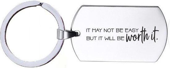 Porte-clés en acier inoxydable - en vaudra la Worth