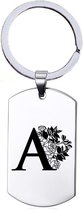 Porte-clés en acier inoxydable - Lettre avec Bloem - A.
