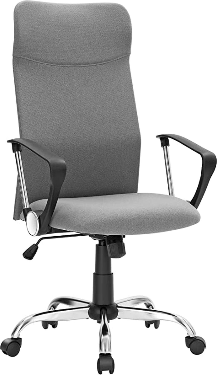 Bureaustoel - Gestoffeerde zitting - Ergonomische bureaustoel - Draaistoel - Hoogte verstelbaar en kantelbaar
