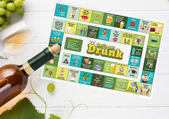 Afbeelding van het spel Drankspel Let's Get Drunk - Drank spelletjes |  Party bordspel | Vrijgezellenfeest spel