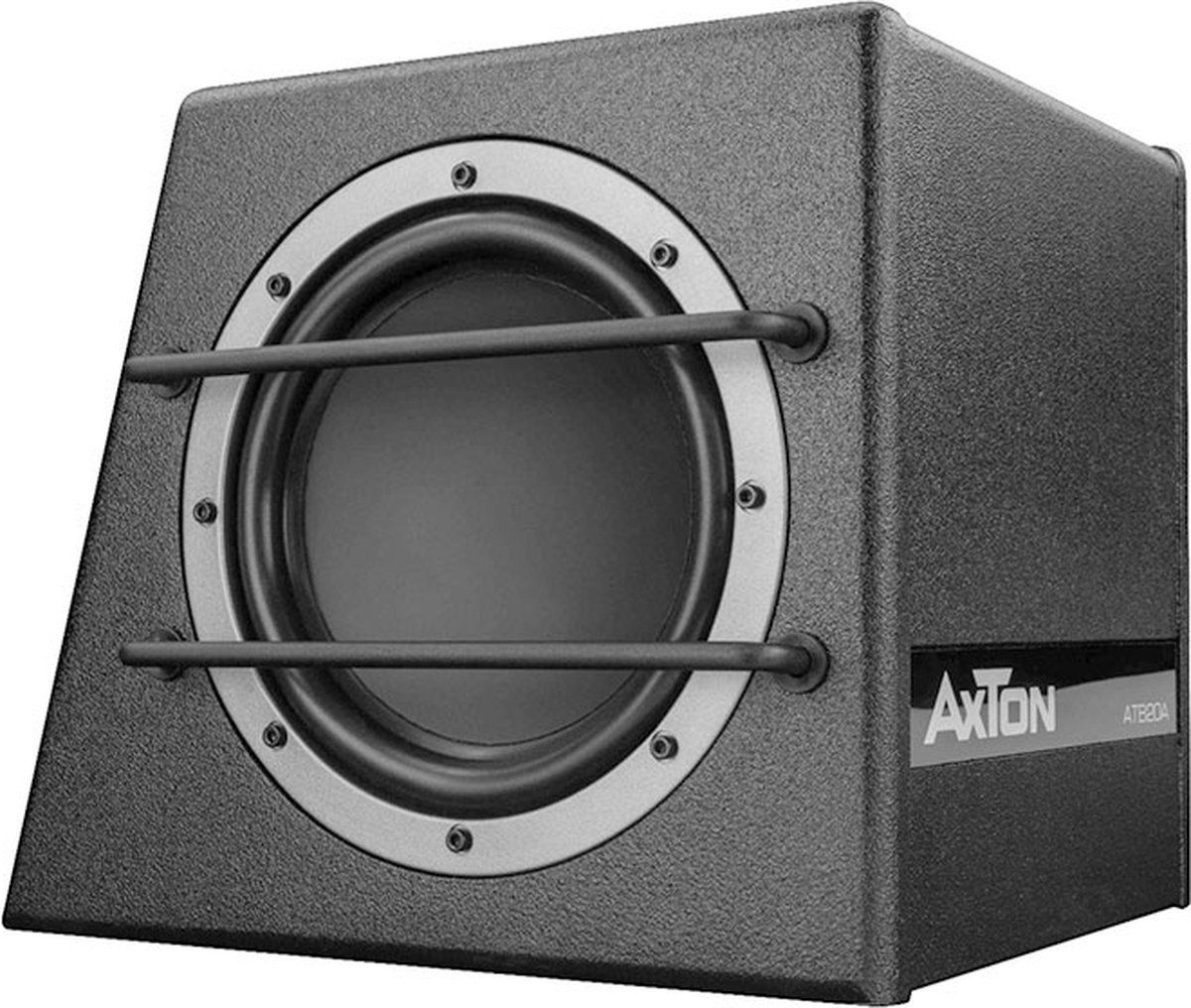 Axton ATB20A - Autosubwoofer - Actieve subwoofer - Met ingebouwde versterker - 2x 8 inch - 2x 20cm - 100 Watt RMS - Klasse D - Kleine compacte subwoofer