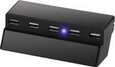 5 Poorts USB-hub - Geschikt Voor Ps4 Slim - 1x USB 3.0 En 4x USB 2.0 - High Speed Charger - Splitter - Expander - Oplader - Alleen Compatibel Met Playstation 4 Slim - Zwart
