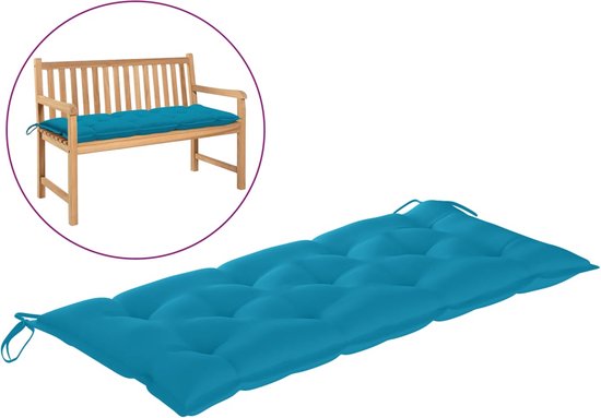 Prolenta Premium - Tuinbankkussen 120x50x7 cm stof lichtblauw - Huis en
