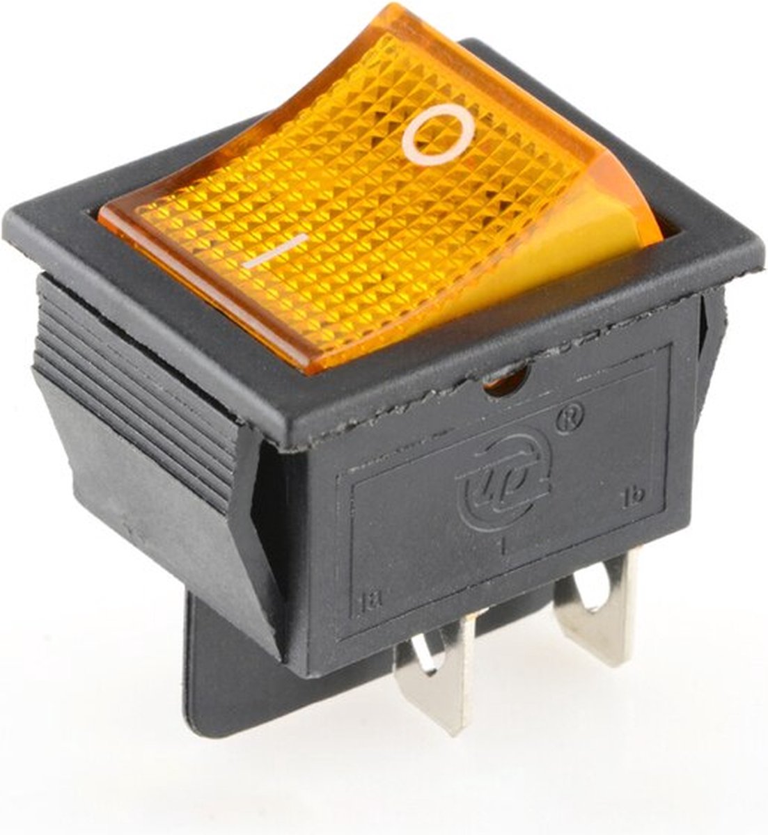 Earu® KCD4-202 Wipschakelaar 2 Polig 30x22mm 250V Max. 16A - Oranje