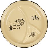 Fosco Emaille Bord Catch Your Own Meal beige