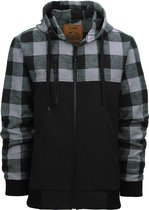 Fostex Garments - Lumbershell Jacket (kleur: Zwart/Grey / maat: XXXL)