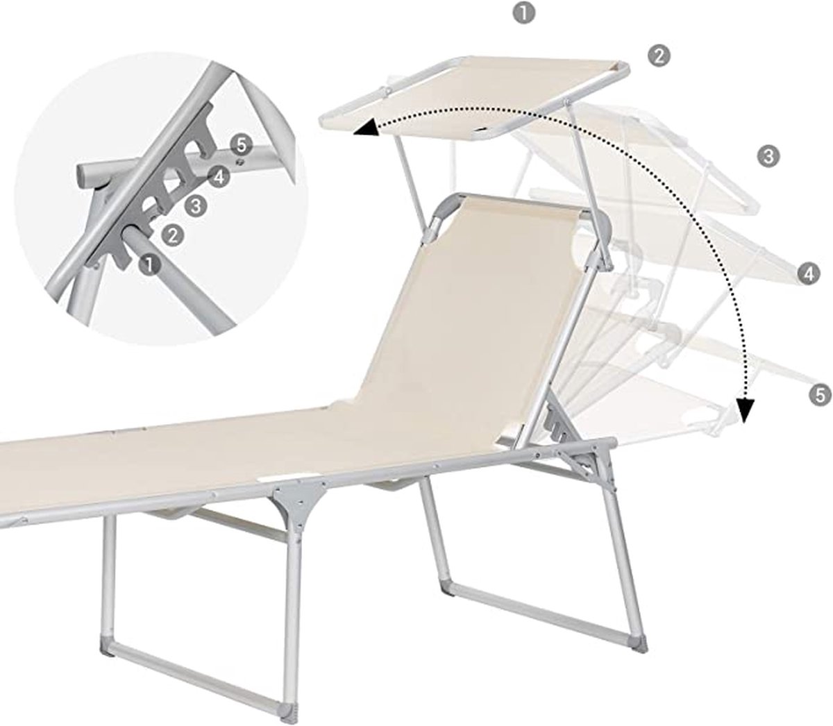 Songmics Tuinstoelen voor een gewicht van 150 kg en meer