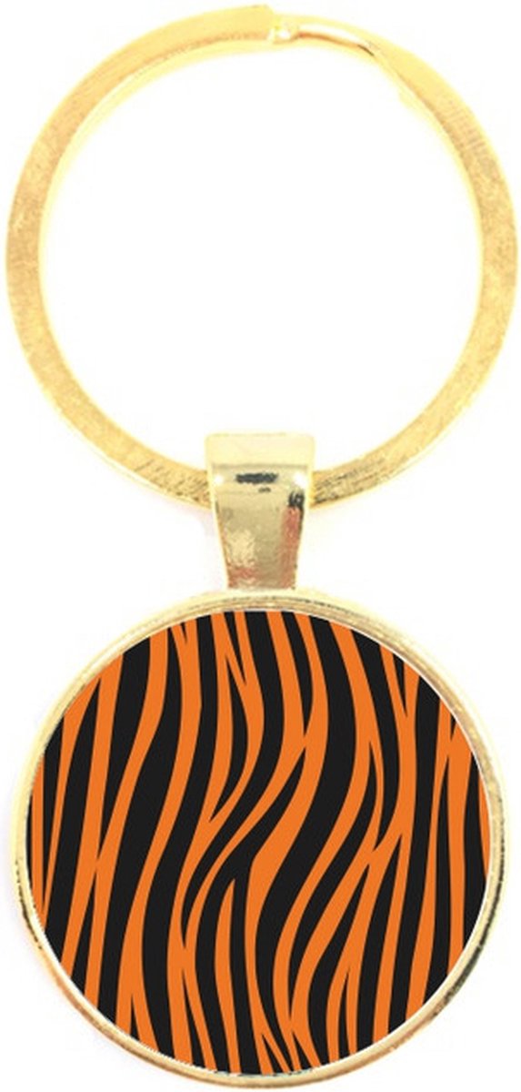 Sleutelhanger Glas - Zebraprint