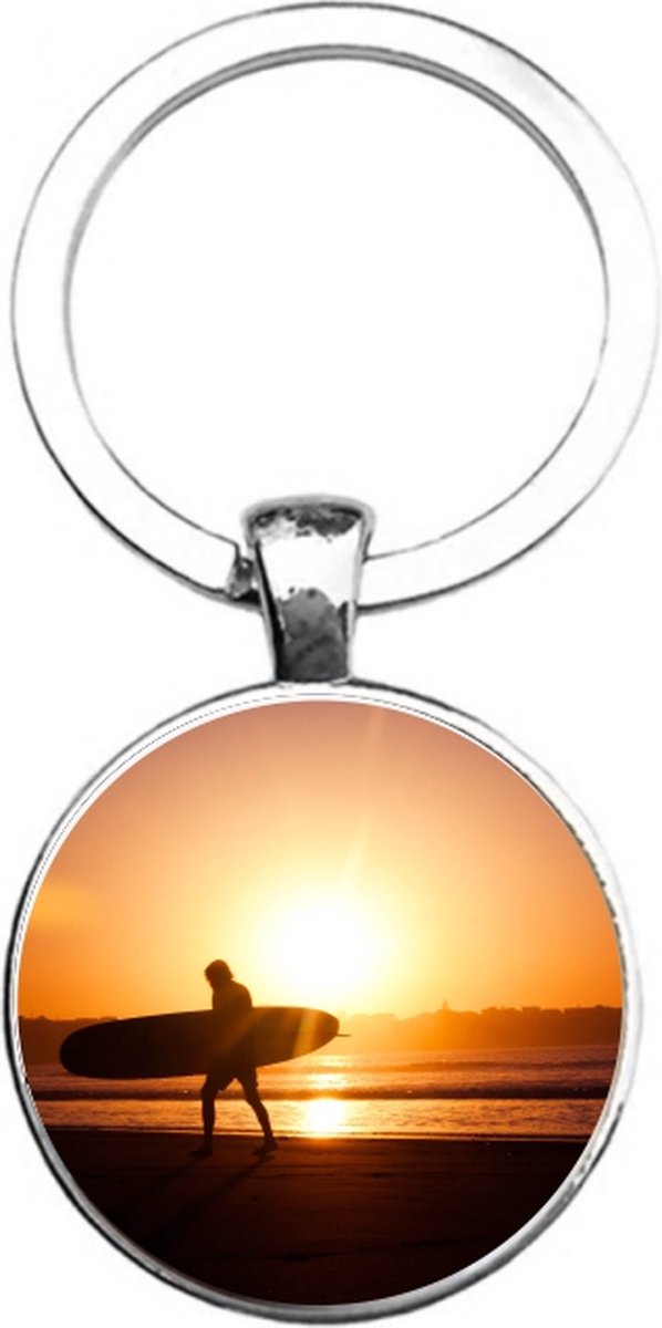 Sleutelhanger Glas - Surfen