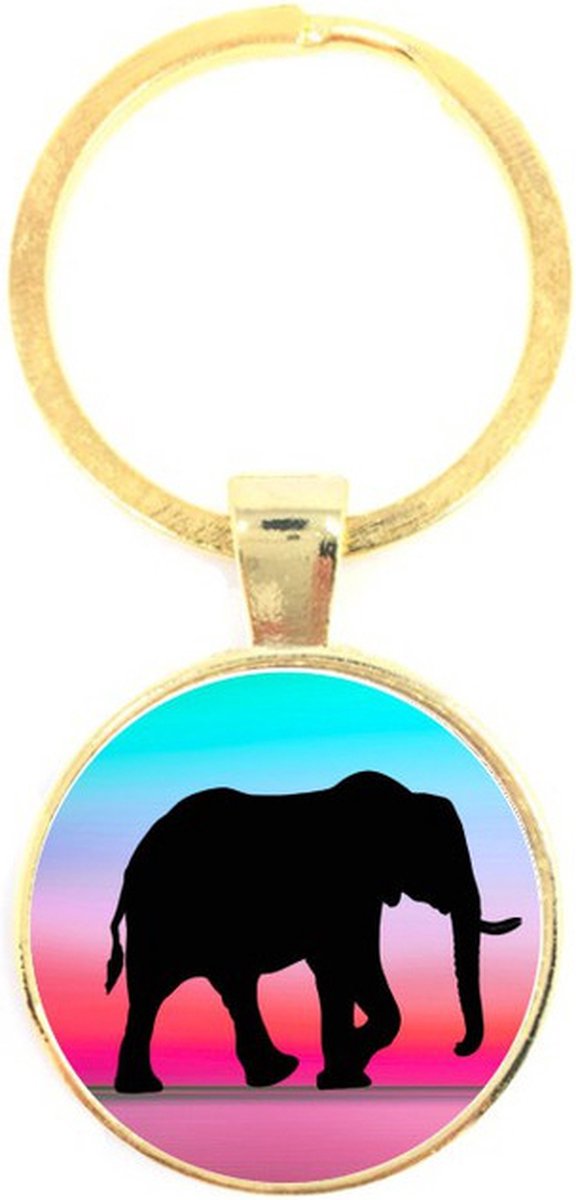 Sleutelhanger Glas - Olifant