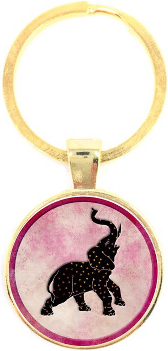 Sleutelhanger Glas - Olifant