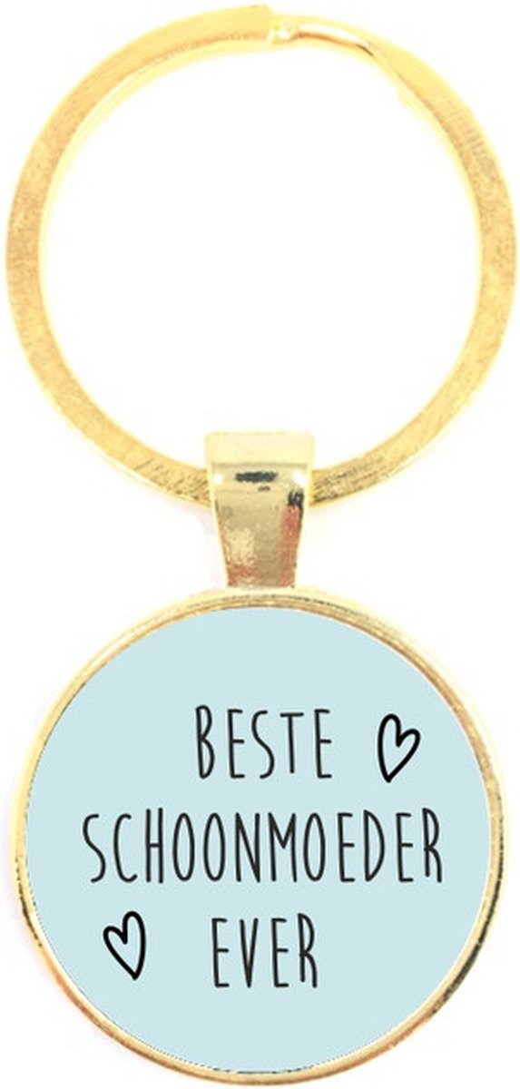 Sleutelhanger Glas - Beste Schoonmoeder Ever