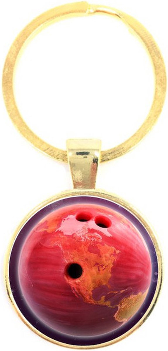 Sleutelhanger Glas - Bowlingbal