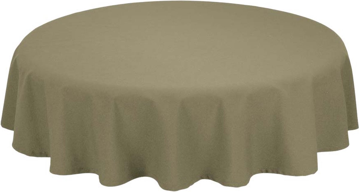 Treb Horecalinnen Tafelkleed Rond Olive 163cm Ø - Treb SP