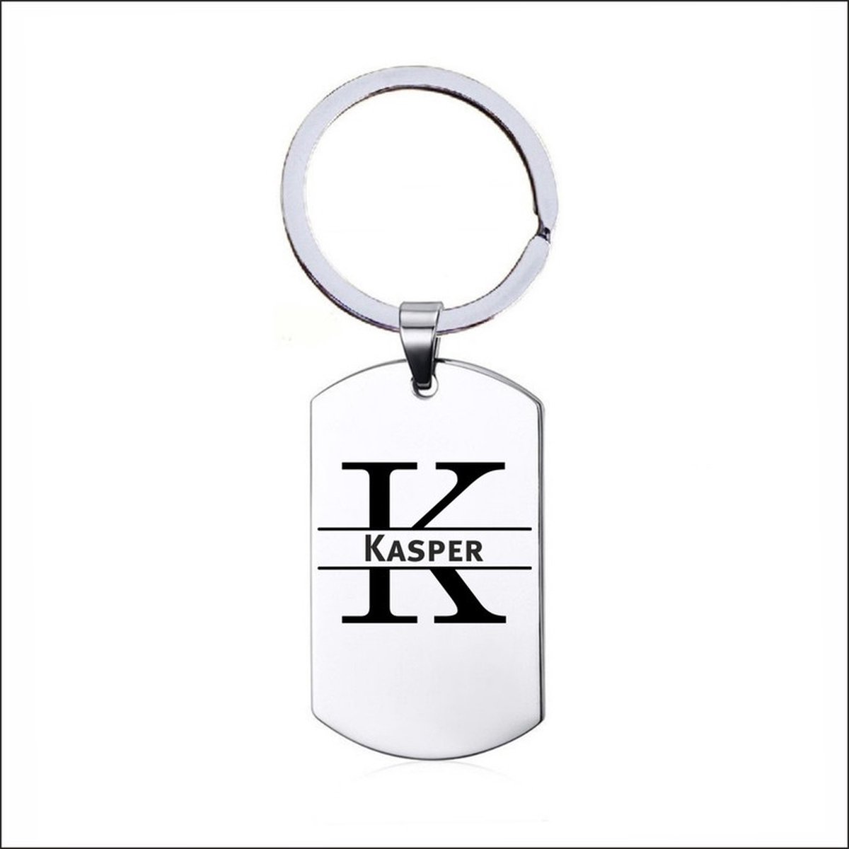 Sleutelhanger RVS Met Naam -  Kasper