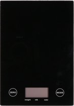 Digitale keukenweegschaal zwart glas - 20 x 14 cm - Elektrisch