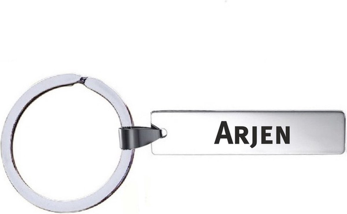 Sleutelhanger Met Naam - Arjen - RVS