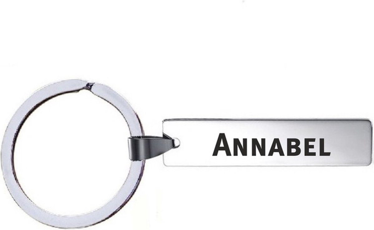 Sleutelhanger Met Naam - Annabel - RVS