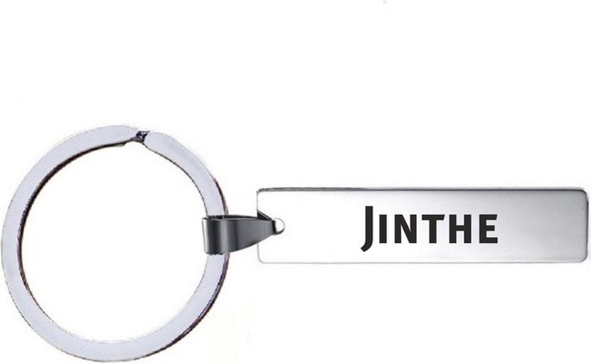 Sleutelhanger Met Naam - Jinthe - RVS