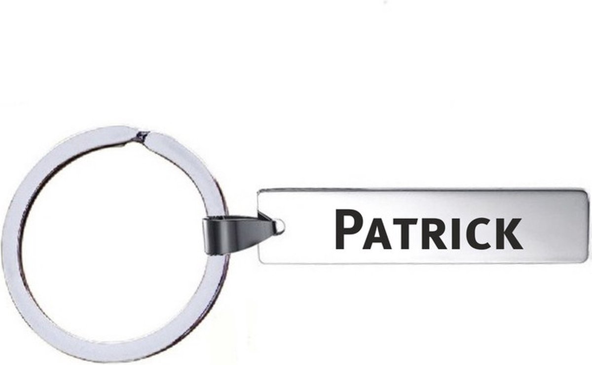 Sleutelhanger Met Naam - Patrick - RVS