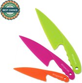 WVspecials® kindermessen - Messenset voor kinderen - Kidikutters - Kindvriendelijke messenset voor kinderen - Kindermes - Kids kitchen knife - Kinderbestek - Broodmes kind - Veilig leren snijden - Gekarteld - Bestekset - Vaatwasserbestendig